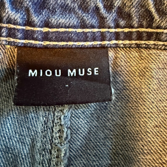 Miou Muse High Rise Cropped Wide Leg Jeans Style P2505 Size Medium 28 - Picture 11 of 14